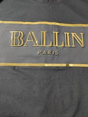 Hudson Outerwear Shirt Mens 4XL Black Ballin Paris Gold Foil Logo Graphic Tee