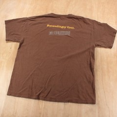 vtg y2k Discovery Channel Mythbusters t-shirt LARGE tag vtg y2k nerd tv show