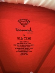 Diamond Supply Co. T-Shirt Diamond Print Mens L Red Short Sleeves Crew Neck NEW