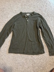 Goodthreads Mens Long Sleeve Sub Thermal Henley Size Latge Cotton Shirt Layer