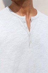 Premium Men’s Cotton Henley T Shirt Breathable Slim Fit Casual Summer Top Gift