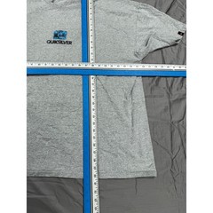 Vintage Quiksilver Graphic T-Shirt XXL Gray Blue Logo Surf Skate Mens Tee