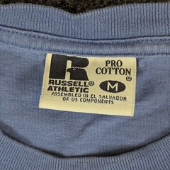 Russell Athletic Pro Cotton Pocket T-Shirt Mens Medium Blue Short Sleeve Tee