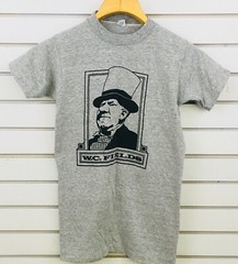 Vtg Artex W.C. Fields T-Shirt Adult S (34-36) Tee Shirt Heather Gray XS Fit