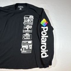 Polaroid OneStep Express Black Graphic Logo Long Sleeve Crew Neck T-Shirt XL