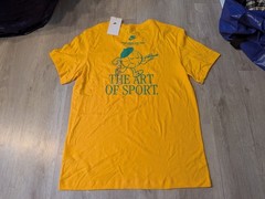 Nike The Art Of The Sport T Shirt Yellow Mens Medium NWT