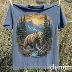 Vintage Bear Mountain Comfort Tee Graphic Shirt Nature Outdoors Wildlife Gift