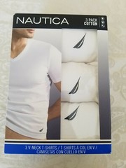 Nautica 3 Pack Cotton V-Neck T-Shirts Size M(38-40) New
