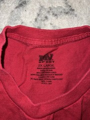 MV Sport Arkansas Red Graphic Print Crew Neck Short Sleeve T-Shirt Men’s 2XL
