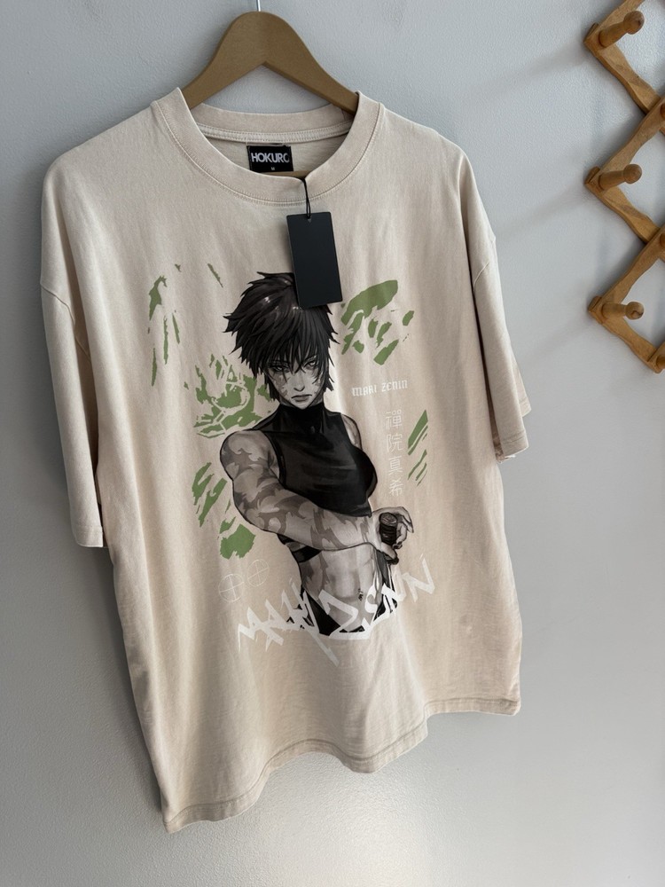 NEW Hokuro Maki Zenin Jujutsu Kaisen Anime Graphic Print T-Shirt Sz M Tee Shirt