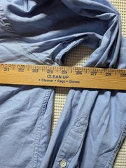 Express Mens Big English Lion Military Business Casual Blue Shirt Mens Size XL