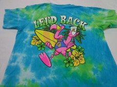 Buc-ees ‘Lei’d Back’ Flamingo Tie Dye Beaver Logo Small Tee T-Shirt
