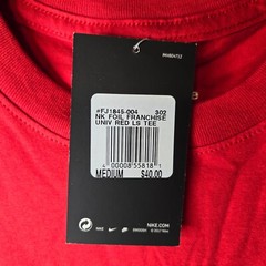 Nike Foil Franchise Just Do It Tee Red Long Sleeve Men’s T-shirt Size M NEW