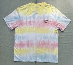Guess Jeans Short Sleeve Pastel Tie Dye Mens Shirt Size XL Men’s 90s Vintage