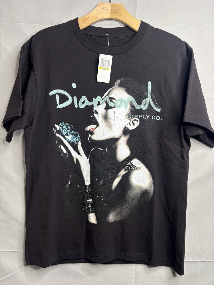 Diamond Supply Co. Diamonds for Breakfast Black Graphic T-Shirt Adult Sizes NWOT