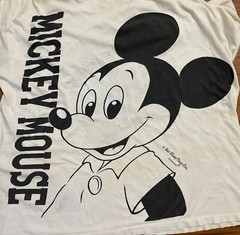 Vintage Mickey Mouse Pajama Shirt Disney 90s All Over Print Front And Back RARE
