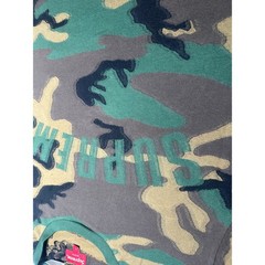Supreme Arc Logo Woodland Camo T Shirt Green Brown Tee Size L