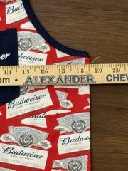 Budweiser Pocket Tank Top Y2K Americana Graphic Beercore Festival S