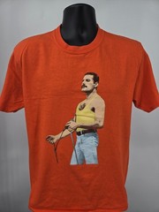 Freddie Mercury Queen T-Shirt Medium Orange Official Merch Double-Sided Men