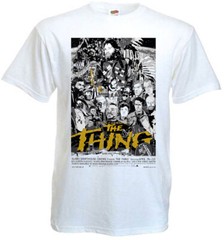 The Thing v82 T-shirt white movie poster horror John Carpenter all sizes S-5XL