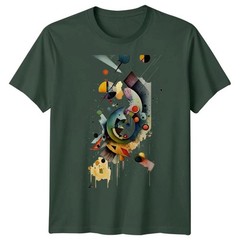 Abstract Geometric Watercolor Art Men’s T-Shirt Modern Graphic Tee