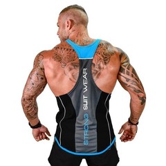 Men’s Gym Tank Top Muscle Shirt Sleeveless T Shirt Workout Fitness Training Tee
