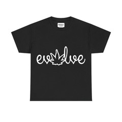 Evolve Cannabis Leaf Word Art T-Shirt Weed Marijuana Graphic Tee