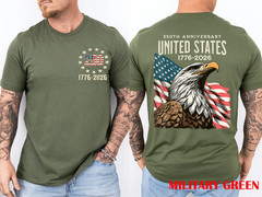250 Anniversary USA Tee America 250th Unisex Front and Back T-Shirt
