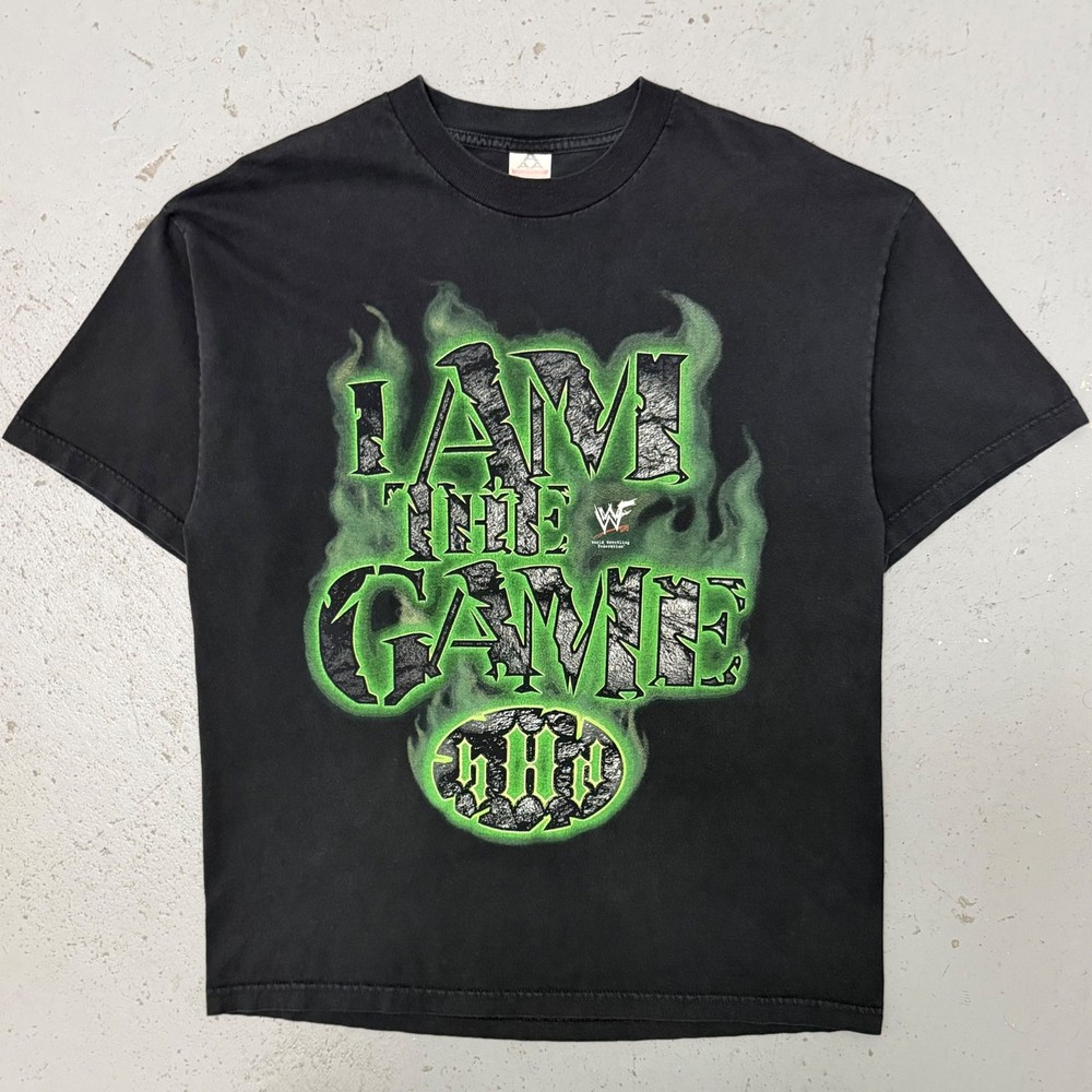 Vintage 2000s WWF Triple H I Am The Game Rare Double Sided Wrestling T Shirt XL