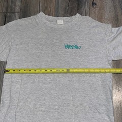 Vintage Mossimo T-Shirt Large Gray Single Stitch Embroidered Logo 90s Distressed