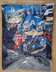 MARVEL T-SHIRT – CAPTAIN AMERICA 80TH – NAVY BLUE – XL