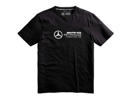 Mercedes-AMG PETRONAS 2024 Mens Large Logo T-Shirt – Black