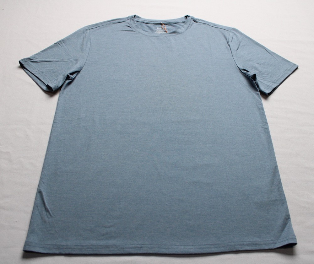 Quince Men’s Flowknit Breeze Performance Tee EH6 Heather Dewstone Blue Small