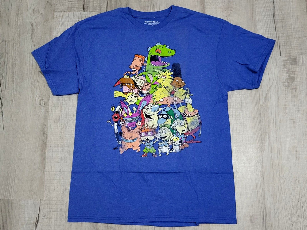 Nickelodeon Cartoons T-Shirt Official Characters Adult sz XL men women