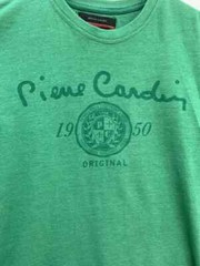 Pierre Cardin 1950 Original Logo Graphic T-Shirt Green Size M #z57