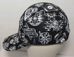 Urban Planet Streetwear Hat Adjustable Black/White Tattoo Style