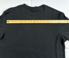 H&M Men’s Medium Ribbed Knit Loose Fit Coupe Ample Solid Black T-Shirt NWT