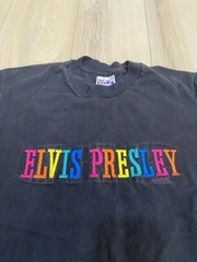 Vintage Elvis Presley 1994 Embroidered T Shirt Made In The USA Single Stitch Med