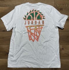 Sz XL- Brand New Vintage Air Jordan Jumpman White Crimson T Shirt CZ8059-100
