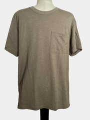 ATHLETIC WORKS DRIWORKS Taupe Short Sleeve Crew Neck Pocket T-Shirt Sz S*