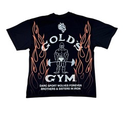 Darc Sport x Gold’s Gym On Fire Premium Tee Black Medium LCTT001-344-001-M NEW