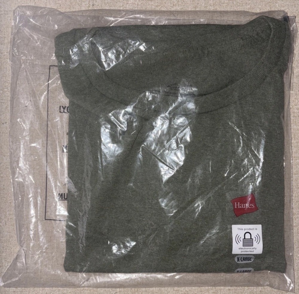Hanes Unisex Ecosmart Stylish T Shirt Casual Heather Green Plain T-Shirt – XL