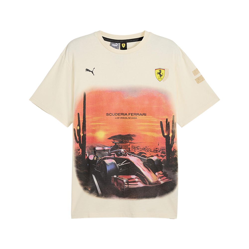 PUMA Scuderia Ferrari Race Desert Sun Las Vegas Graphic Crew Neck Short Sleeve T