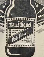 San Miguel Pale Pilsen Haring T-shirt My Philippines White & Black Tee Vintage?