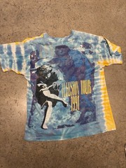 Vintage 1991-92 Guns N Roses Illusion Tour All Over Print Liquid Blue Shirt XL