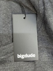 Bigdude Short Sleeve Plain Crew Neck Straight Hem T Shirt Size 7XL Charcoal