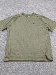 Under Armour Shirt Mens XL Green Short Sleeve Loose Fit Performance