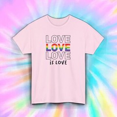 Love Is Love T-Shirt | Rainbow Pride Graphic | LGBTQ Support Tee S-5XL