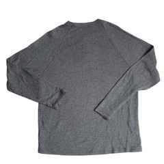 Faherty Henley Shirt Mens Large Gray Cloud Cotton Long Sleeve Casual Minimalist
