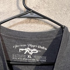 American Trigger Pullers Shirt Mens XL Gray Freedom Isn’t Free Flag Tee T-Shirt